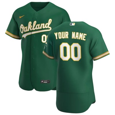 Oakland Athletics Custom Men's Nike Kelly Green Alternate 2020 Authentic Player MLB Jersey